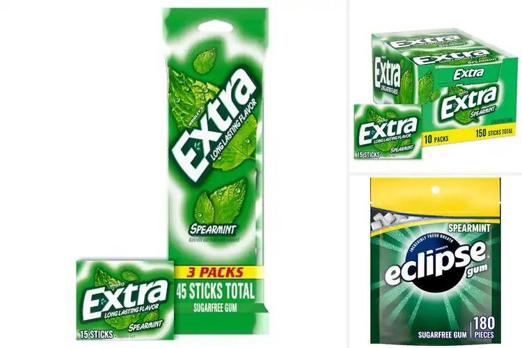 Detailed view of Best Spearmint Flavor Gum: Fresh Breath & Lasting Coolness