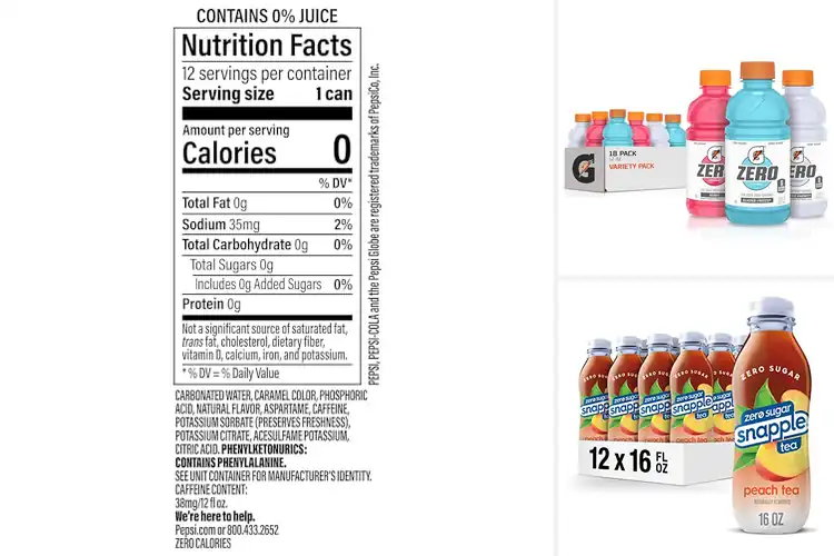 Detailed view of Best Zero Sugar Beverages